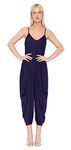 Candid Styles Womens Jumpsuit Playsuit Romper Dress Lagenlook Harem Cami Baggy Top Ali Baba Yoga 8-26 Navy 12-14