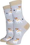 Women's Premium Comfort Animal Socks (Jack Russell Terrier Socks Grey)