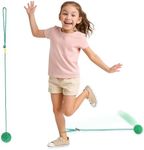 Just Jump It Original Retro Ankle Skipper Skip Ball Jumping and Skipping Toy for Exercise and Agility for Ages 4 and Up - Green