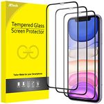 JETech Full Coverage Screen Protector for iPhone 11/iPhone XR 6.1-Inch, Black Edge, 9H Tempered Glass Film Case-Friendly, HD Clear, 3-Pack