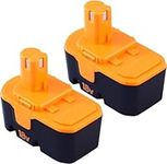 2 Packs 3.6Ah 18V Replacement Battery Compatible with Ryobi 18V Battery P100 P101 ABP1801 ABP1803 BPP1820 Compatible with Ryobi One+ 130224028 130224007 Cordless Power Tools Ni-Mh Battery