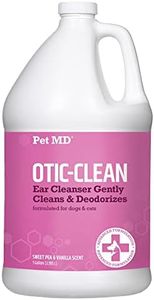 Pet MD Otic-Clean Dog Ear Cleaner - Veterinarian-Formulated Otic Ear Solution for Dogs & Cats - Pet Ear Cleaner for Itch, Odor, & Wax Buildup - Deodorizing Cat Ear Cleaner Solution - 1 Gallon