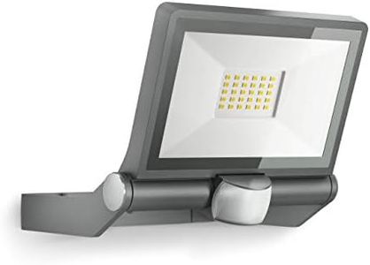 Steinel LED Outdoor Floodlight XLED ONE S Anthracite, 180° Motion Detector, 18.6 W, 2050 lm, Warm White, Aluminium