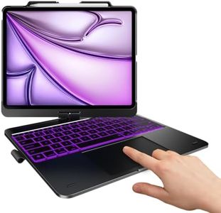 typecase Keyboard Case for iPad Pro 13 (M4) & iPad Air 13 (M3/M2, 2025/2024), Trackpad, 360° Rotatable, Wireless, 11-Colors Backlit for iPad Pro 12.9(6th/5th/4th/3rd Gen), Dark Black