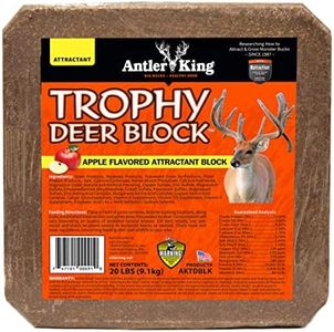 Trophy Deer Block, 20 lb Apple Flavored Year Round Deer Attractant Block, Highly Palatable with Strong Apple Aroma