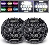 7 inch RGB LED Headlight Angel Eyes