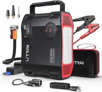 UTRAI Jstar 5 Booster Batterie,5000A 27000 mAh Booster Batterie Voiture Démarreur avec Fonction de Gonfleur 150 PSI (Jusqu’à 8.0L Essence/6.5L Gazole) Jump Starter avec LCD Lumière