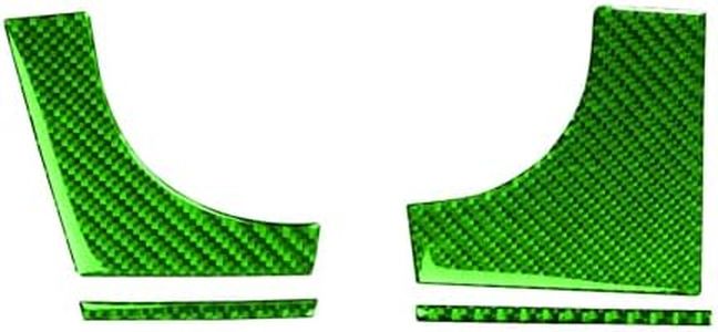 GDFJGD Premium Carbon Fiber Compatible with Ford Edge 2011-2014 2012 2013 SEL/Limited/SE/Sport Accessories Car Speedometer Tachometer Surround Panel Cover Interior Trim Sticker Decal Green 4PCS