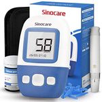 sinocare Blood Glucose Monitor,Diabetes Test Kit [Upgrade Version] with 200 Memory Capacity, Blood Sugar Monitor with Test Strips x 50 and Lancets x 50, sinocare Safe AQ Angel -in mmol/L