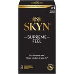 SKYN SUPREME FEEL Non-Latex Condoms - 8 Count – Ultra-Thin & Pre-Lubricated with Natural Fit & Strength of Premium Latex