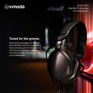 V-Moda M-100 PRO DJ Headphones – Over-Ear Studio Monitor
