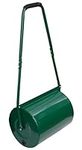 30L/38L/46L Heavy Duty Garden Grass Lawn Roller - Large Water or Sand Filled Drum, Galvanized Steel Construction, Scraper Bar & Collapsible Handle for Levelling Uneven Ground - Green (30 Liter)