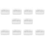 10 Pieces Hair Clip Combs,14 Teeth Hair Clip Combs Bridal Wedding Veil Comb for Women Girls Ladies,Clear