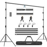 FUDESY Photo Video Studio 10 x 10Ft Heavy Duty Adjustable Backdrop Stand,Background Support System for Photography with Carry Bag,Two Pieces Spring Clamps