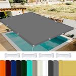 Garden Sail Canopy 1.6 x 3 m(5.25 x 9.84ft) Waterproof Waterproof Sail Canopy Durable Perfect for Outdoors,Party, Patio, Light Grey