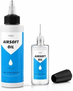 Airsoft Oil 4 oz & 1 oz Needle Oiler 100% Silicone Air Gun Oil, Multi-Purpose Airsoft Chamber Lube, All Purpose Silicone Lubricant for All Airgun
