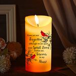 Memorial Candles Memorial Gifts LED Memorial Candles for Loss of Loved One Sympathy Flameless Candles Bereavement Gifts Battery Candles for Prayers (Bird Style)