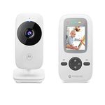 Motorola Nursery VM481 - Video Baby Monitor with Portable Parent Unit, High Sensitivity Microphone, Infrared Night Vision, Digital Zoom, Silver (VM 481)