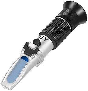 Honey Refractometer,V-Resourcing Hand Held Be'(Baume)/Brix/Water Refractometer for Honey Test,Tri-Scale (Baume:38-43°;Brix:58-92%;Water:12-27%)