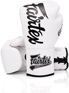 Fairtex Glory Kickboxing Gloves - Limited Edition (White BGLG1 - Laceup, 10 oz)