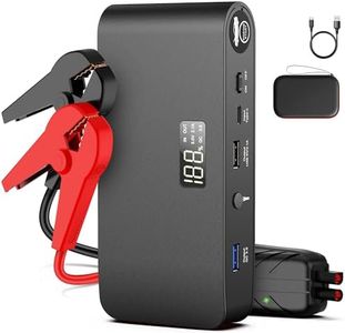 1600A Battery Jump Starter 16000mAh Jump Pack 12V with Jumper Cables, Portable Battery Booster with USB QC 3.0 Wall Charger for Car 7.2L Gas/5.5L Diesel Engine