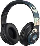 Disney Nightmare Before Christmas Bluetooth Over Ear Headphones, Wireless and Wired Foldable Headset Built-in Microphone - Tim Burton Jack Skellington & Sally - Adults Kids Audifonos Auriculares