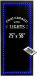 Excello Global Products Extra Large Gigantic 58"x25" Magnetic LED Chalkboard Sign: Hanging Chalk Sign for Kitchen Wall Decor, Restaurant Menu Board and Wedding Sign/Hangs in Both Directions