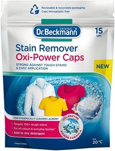 Dr. Beckmann Stain Remover Oxi Power Caps | Eliminate stubborn stains | Convenient, ready-to-use caps | for both machine washing & soaking | 15 caps