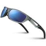 RIVBOS Polarized Sports Sunglasses Driving shades For Men TR90 Unbreakable Frame RB831