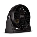 BLACK+DECKER Turbo Desk Fan – Electric Portable 7 Inch Table Fan with Adjustable Tilt for Quiet Cooling, Black