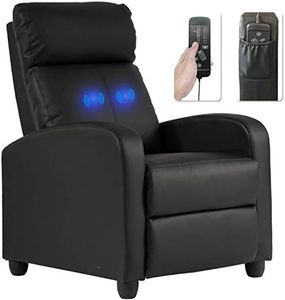Recliner Chair for Living Room Massage Recliner Sofa Single Sofa Home Theater Seating Reading Chair Winback Modern Reclining Chair Easy Lounge with PU Leather Padded Seat Backrest