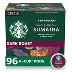 Starbucks Sumatra Dark Roast Coffee Keurig K-Cups, 96 Count