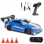 L.O.T Toys Ghost Remote Control Car | 20Kmph, 2.4Ghz | Rc Drifting Car, Rc Car 4x4, Drift Car Remote Control, Birthday Gift, Flexible PVC Shell, Long Range, Multi LED Lights (Street Blue)