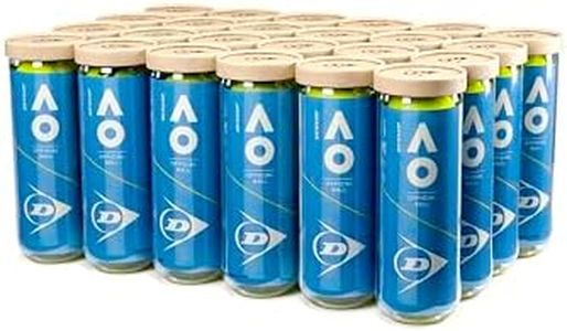 Dunlop Sports Australian Open AO Extra Duty Tennis Balls - Case of 24 cans (72 Balls)