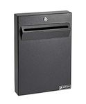 AdirOffice Wall Mount Drop Box - Heavy Duty Secured Storage with Lock - for Commercial Home Office or Business Use (Black)