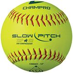 CHAMPRO TSP-52 ASA Softball, Optic Yellow, 12"