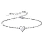 925 Silver Bracelet Women Bracelet Mum Bracelet Sterling Silver Jewellery Gifts for Girlfriend Heart Bracelet Initial Bracelet