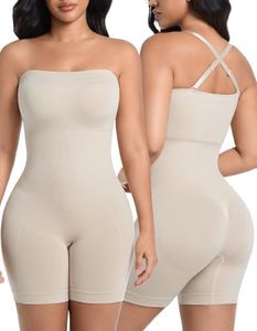 SIMIYA Shapewear Bodysuits Built in Bra, Tummy Control Strapless/strap