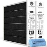 Lennox X6675 20x25x5 Air Filter, Lennox Healthy Climate Carbon Clean Merv 16 Home Furnace Filter for HVAC system 2 Pack with Cleaning Cloth