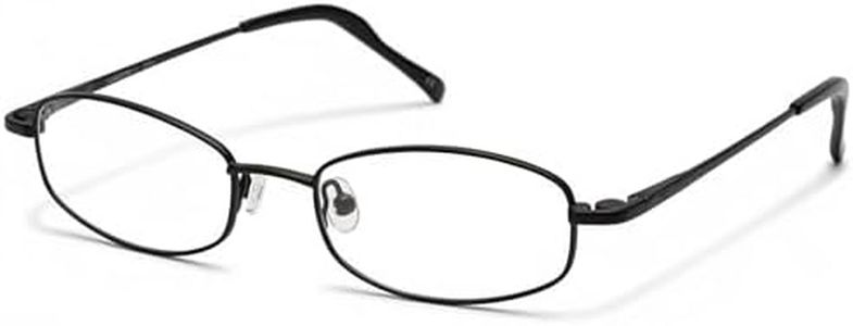 Hit Notion Oval Prescription Eyeglass Frames for Men Women - Metal Full Rim - Matte Black - 53-17-140 - Lightweight Comfortable Fit
