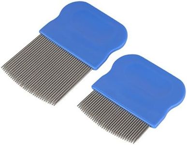 Ezy Dose Kids Lice and Eggs Comb | Hair Care for Baby, Toddler, Adult | Stainless Steel Pin Teeth | Pack of 2 (Short/Long)