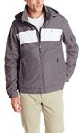 Izod Men's Colorblock Hipster Jacket - Multi - Medium Grey/White