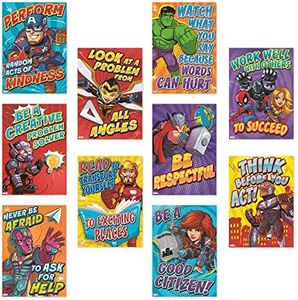 Eureka Marvel Motivational Poster Set Bulletin Board Set, 10 Posters