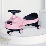 R for Rabbit Iya Iya Zippy Kids Swing Car, Scratch Free PVC Wheels with ABEC7 Bearing, Ride on Magic Toy Car for Kids Suitable for 3+ Years Boys & Girls, Upto 75 Kgs - 6 Month Warranty (Pink)