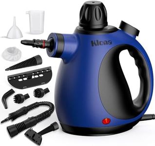 Klona Nettoyeur vapeur multifonction portable avec 10 accessoires pour enlever la saleté, les meubles, le canapé, le carrelage, le sol, la fenêtre, la voiture, le rembourrage