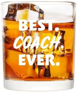 Futtumy Best Coach Ever Whiskey Glass, Coach Gifts for Men, Basketball Coach Gifts, Baseball Coach Gifts, Best Coach Gifts for Soccer Softball Volleyball, 10 Oz