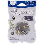 Blue Moon Beads Story Lockets Metal Charm, Lost and Found, Assortment, 5-Pack