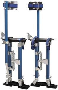 TBAPFS Drywall Stilts 18-30 Inch Height Adjustable Lifts Aluminum Tool for Painting Finishing Pruning Branches Cleaning - Blue (18" - 30")