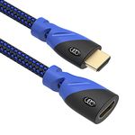 Ultra Clarity Cables HDMI Extension Cables, 3ft, 6ft, 10ft, 15ft, 20ft, 25ft (15 ft, Blue, 2)