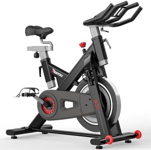 PASYOU S50 Bicicleta Estática con Resistencia Magnética,ajustable en 4 direcciones, con transmisión por correa y volante de inercia de 15 kg, Monitor de RPM - 150 kg Capacidad de carga